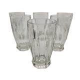 6 Vintage Fluted Parfait Glasses, 6" tall