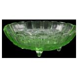 Vtg Indiana Harvest Grape Uranium Glass Bowl