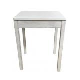 White Painted Wood Side Table 30"x24"x20"