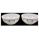 Vtg Termocrisa Pr Strawberry Bowls 2"x5"
