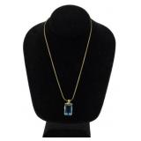 14K Gold Band & 13K Gold Pendant Necklace