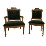 Pair Eastlake Parlor Chairs