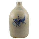 Mid 19th C. West Troy Pottery 2 Gallon Jug