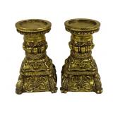Pair Candleholders - 8" Tall