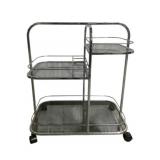 Chrome and Glass Bar Cart Server