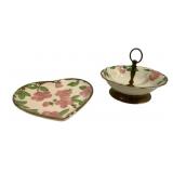 Franciscan Desert Rose Compote Bowl & Heart