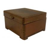 Antique Wood Jewelry Box - 5 x 4.5 x 3