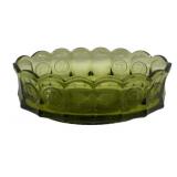 Fostoria Green Coin Glass Bowl - 9 x 5 x 3.25