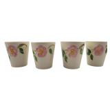 4 Franciscan Desert Rose Juice Cups - 3.25" tall