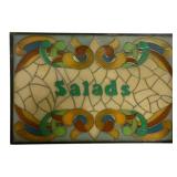 Art Deco Resturant Stain Glass - Salads