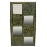Green Metal/Mirro Tile Wall Decor - 20 x 11