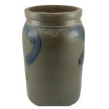 19th C Half Gallon Stoneware Crock Parr Family