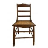 Walnut Vintage Cane Seat Side Chair