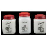 Vtg McKee Watering Can Lady 3 Spice Jars