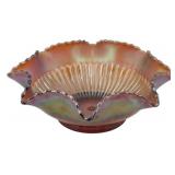 Northwood Amethyst Stippled Rays Glass Bowl