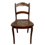 Vintage Cane Seat Carved Chair