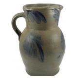 1850s Baltimore Blue Dec. Stoneware Pitcher