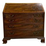 English Banded Inlaid Slant Front Secretary