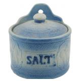Vintage Hanging Stoneware Salt Crock 6"x5.5"