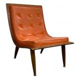 Carter Bros MCM Orange Scoop Lounge Chair
