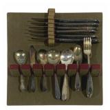27pc National Silver Flatware Set