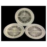 3 Anchor Hocking Miss America Plates