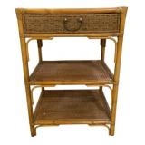 Wicker/Bamboo 3 Tier Table 32"x22"x16"