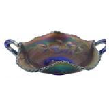 Fenton Cobalt Blue Strawberry Carnival Dish