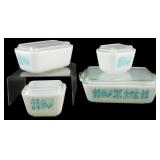 4pc Pyrex Butterprint Refrigerator Dish Set