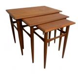 Mid-Century Nesting Set of 3 Tables