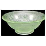 Vtg L.E. Smith Crackle Uranium Glass Bowl