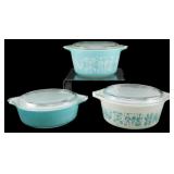 4Pc Pyrex Butterprint Casserole Set