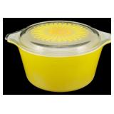 Pyrex Sunflower 1 Quart Casserole w/ Lid