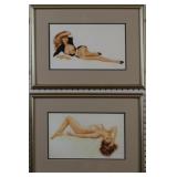 Set of 2 Pin Ups by Alberto Vargas