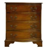 English 4 Drawer Bow Front Chest