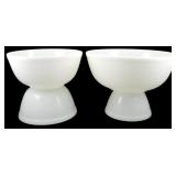 Pyrex Milk Glass Opal 4pc Bowl Set 4"x10"