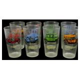 8 Vintage Automobile Collectible Glasses