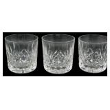 3 Waterford Crystal Whiskey Glasses 3.5"