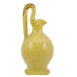 Vintage Yellow Pottery Rebecca Pitcher 9"