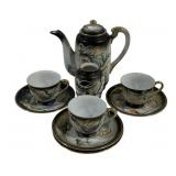 9 Oriental Tea Set - Dragon Design