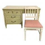 Vintage Painted Desk & Chair Set
