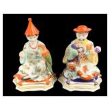 2 Porcelain Oriental Figurines - 10 x 6.5 x 5