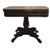 19th Century Mahogany Paw Foot Card Table