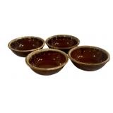 4 Hull Pottery Bowls - 6.5" Round