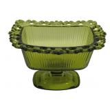 Green Indiana Glass Lace Edge Candy