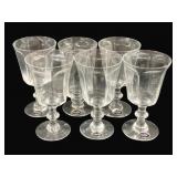 6 Lenox Antique Clear Water Goblets 6.75"