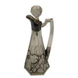 Vintage Silver Overlay Cruet - 9" Tall