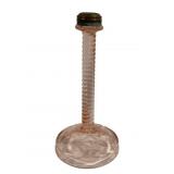 Pink Glass Candleholder - 8.5" Tall
