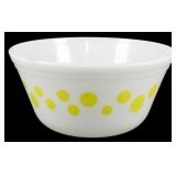 Vtg Federal Yellow Polka Dot Bowl 3.5"x7"