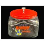 Bunny Bread Glass Store Jar - 8 x 8.5 x 7